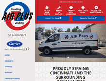 Tablet Screenshot of cincinnatiheatingandcooling.com